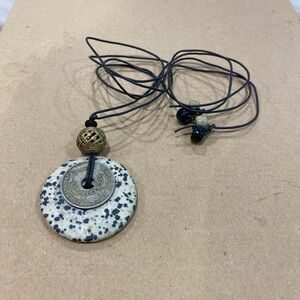 Elegant Black and White Pendant Necklace